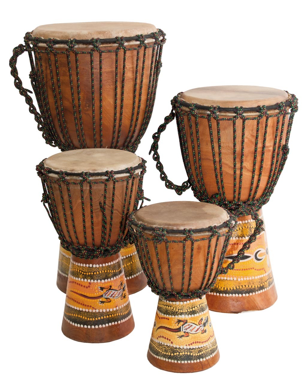 Djembe Beginner Paint, 16" tall, 7.5-8.5" head