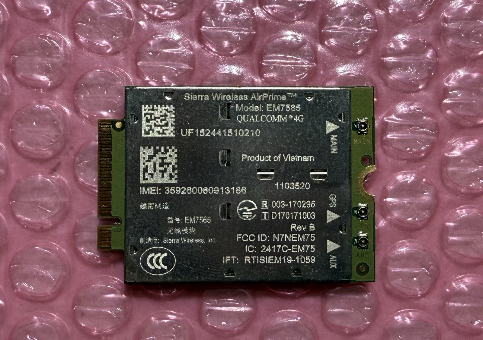 Sierra Wireless EM7565 M.2 4G LTE Broadband Modem Module