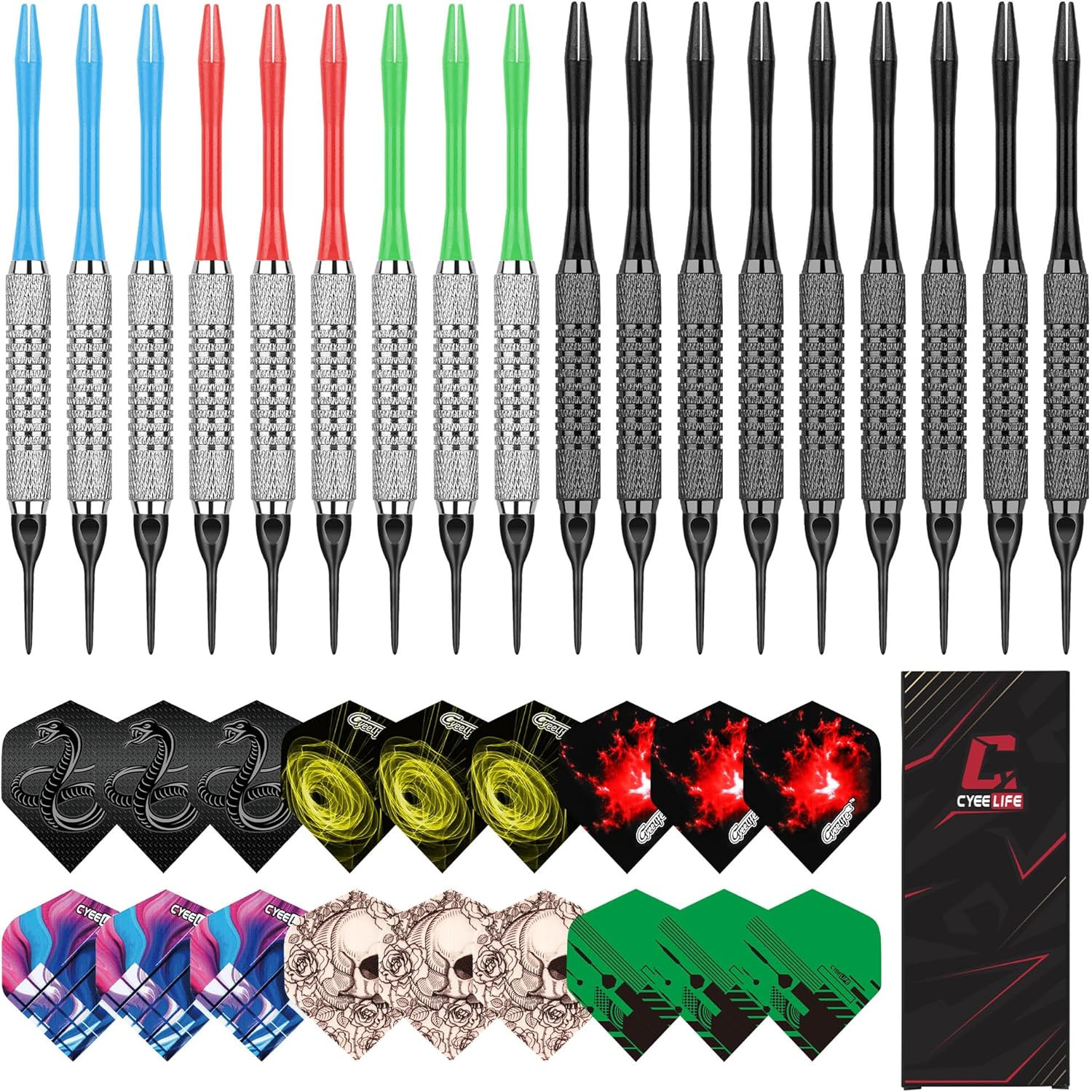 Plastic Tip Darts - 18Pcs Soft Tip Darts Set for Electronic Dart Board