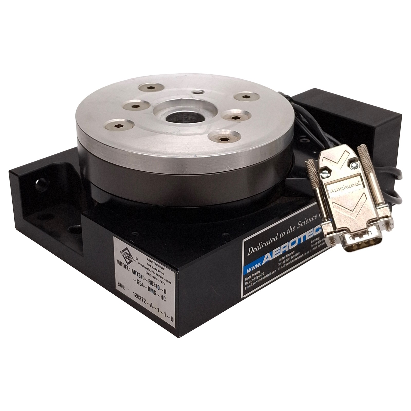 Aerotech ART310-RB310-U-G54-BMS-HC Rotary Stage, ø100mm, 360°, 54:1, NEMA 23