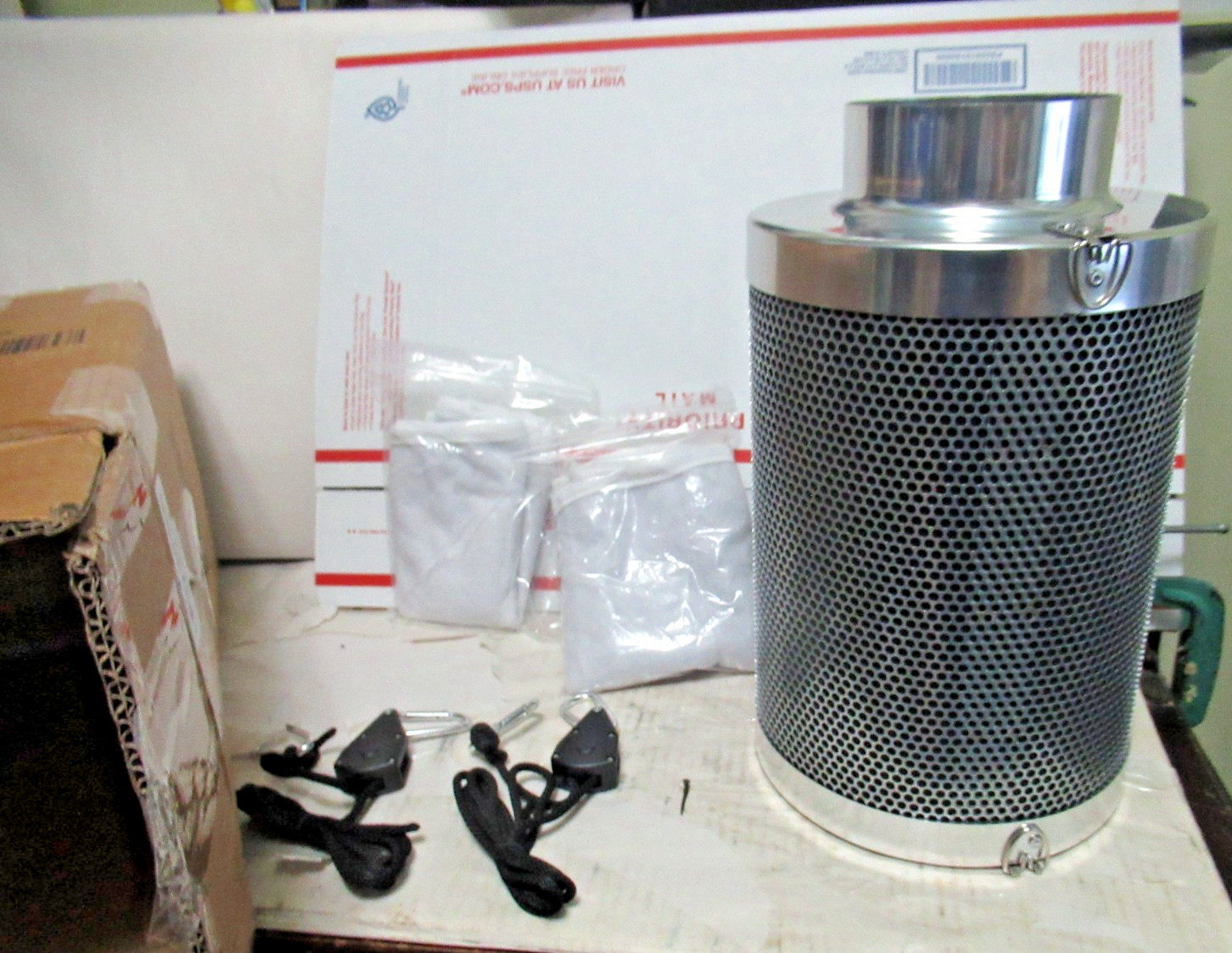 VANLENO 4"Carbon Filter ODOR CONTROL W/Australia Charcoal 2-PREFILTER 2 ROPE