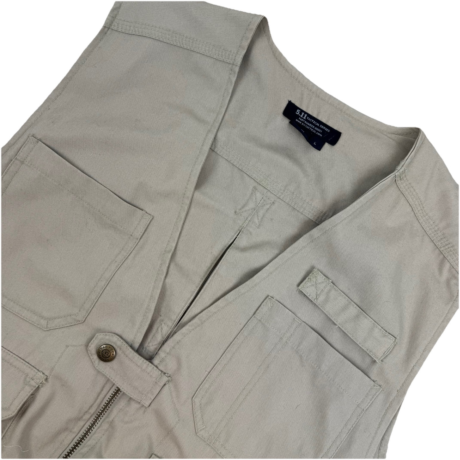 5.11 TACTICAL Fast-Tac Utility Vest Biege TDU Khaki Tan CCW 17 pockets - SIZE L