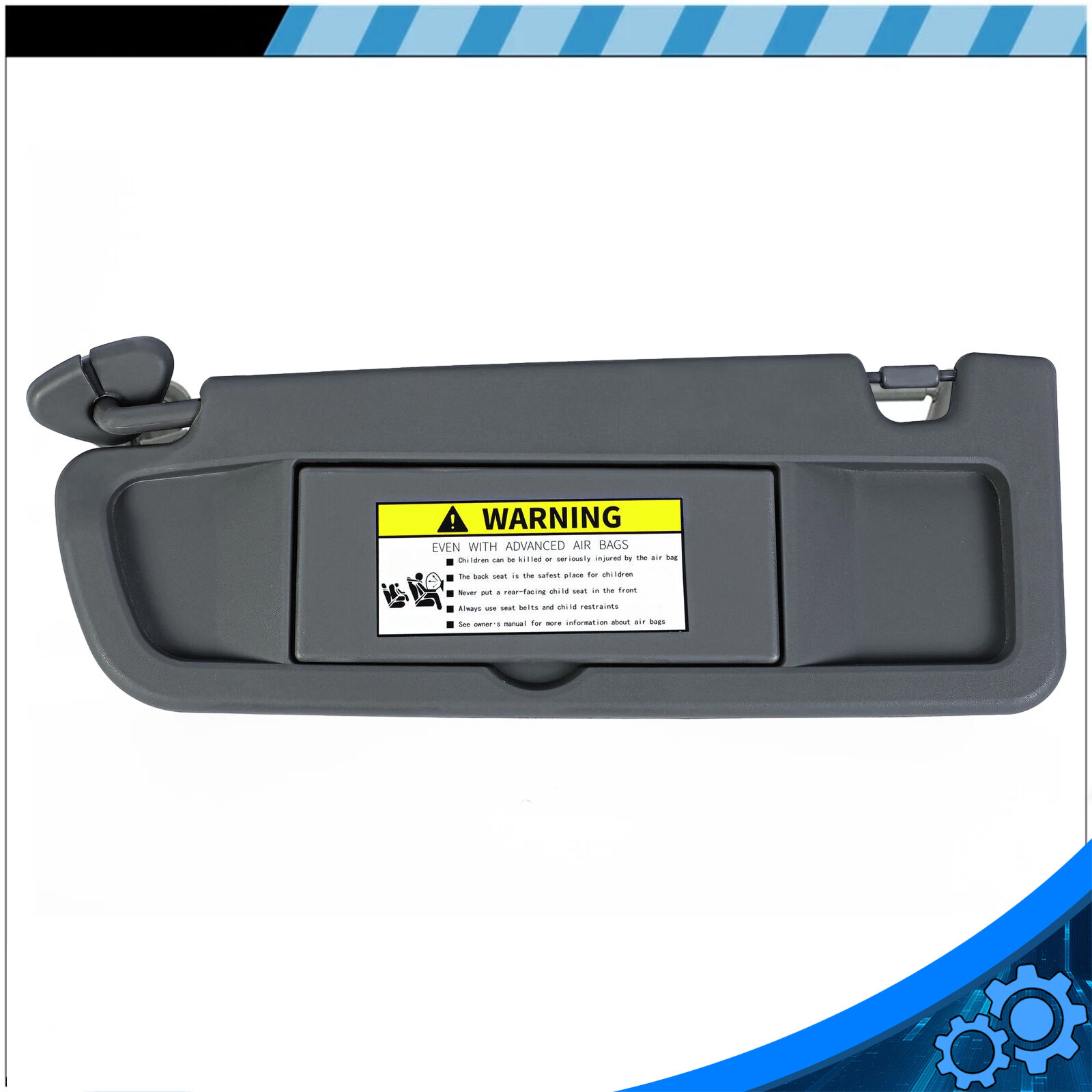 Driver Side LH Gray Sun Visor For Honda Civic 2006 2007 2008 2009 2010 2011