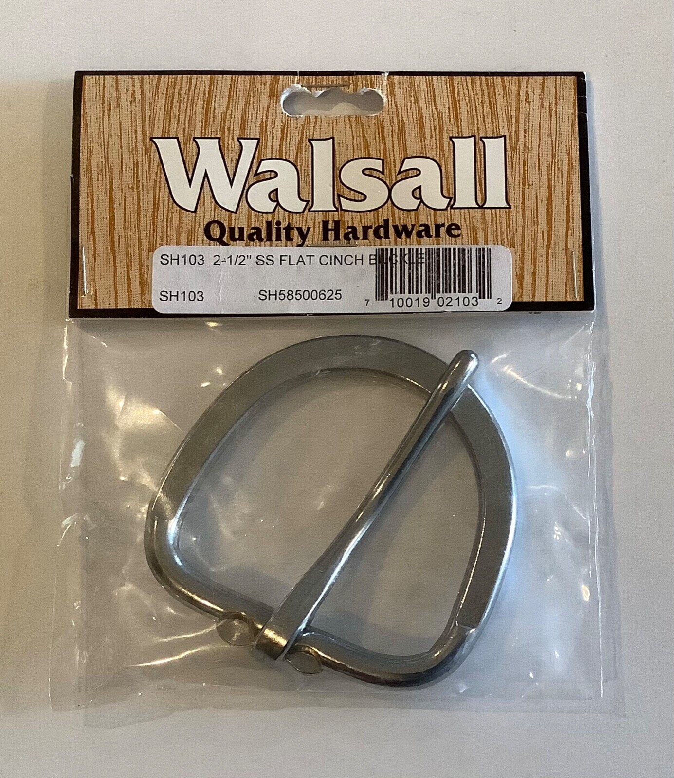 Walsall SH103 2 1/2” SS Dee Shaped Flat Cinch Buckle Stainless Leathercraft Tack
