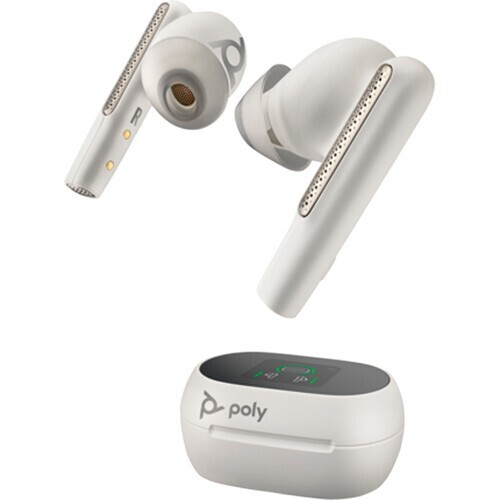 Poly Voyager Free 60+  UC Wireless Bluetooth USB-C Earbuds - Teams, White