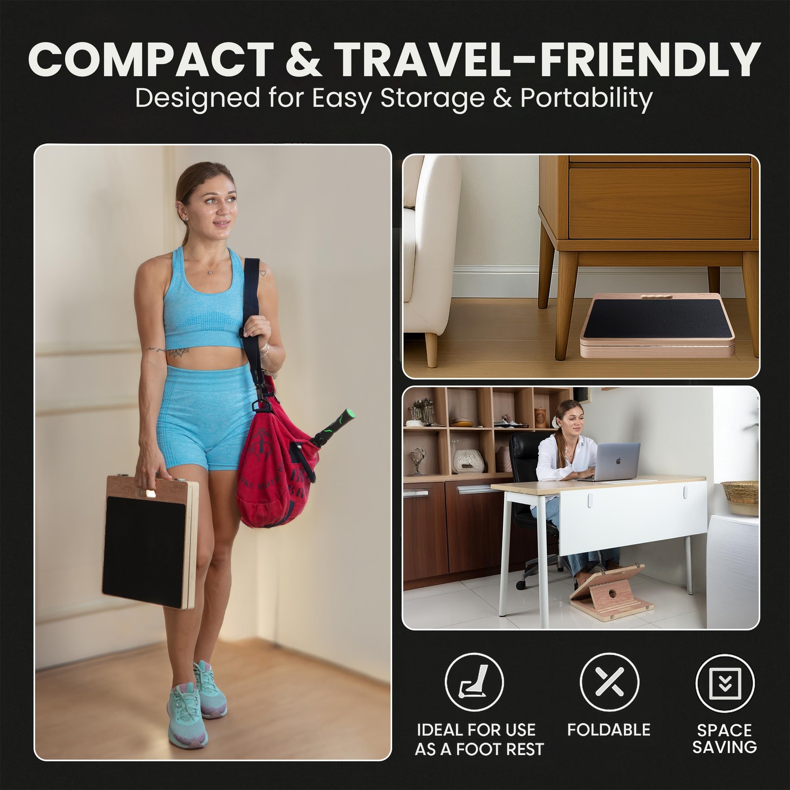 14″ Wide Professional Portable Eucalyptus Slant Board, thicker bottom board, ...