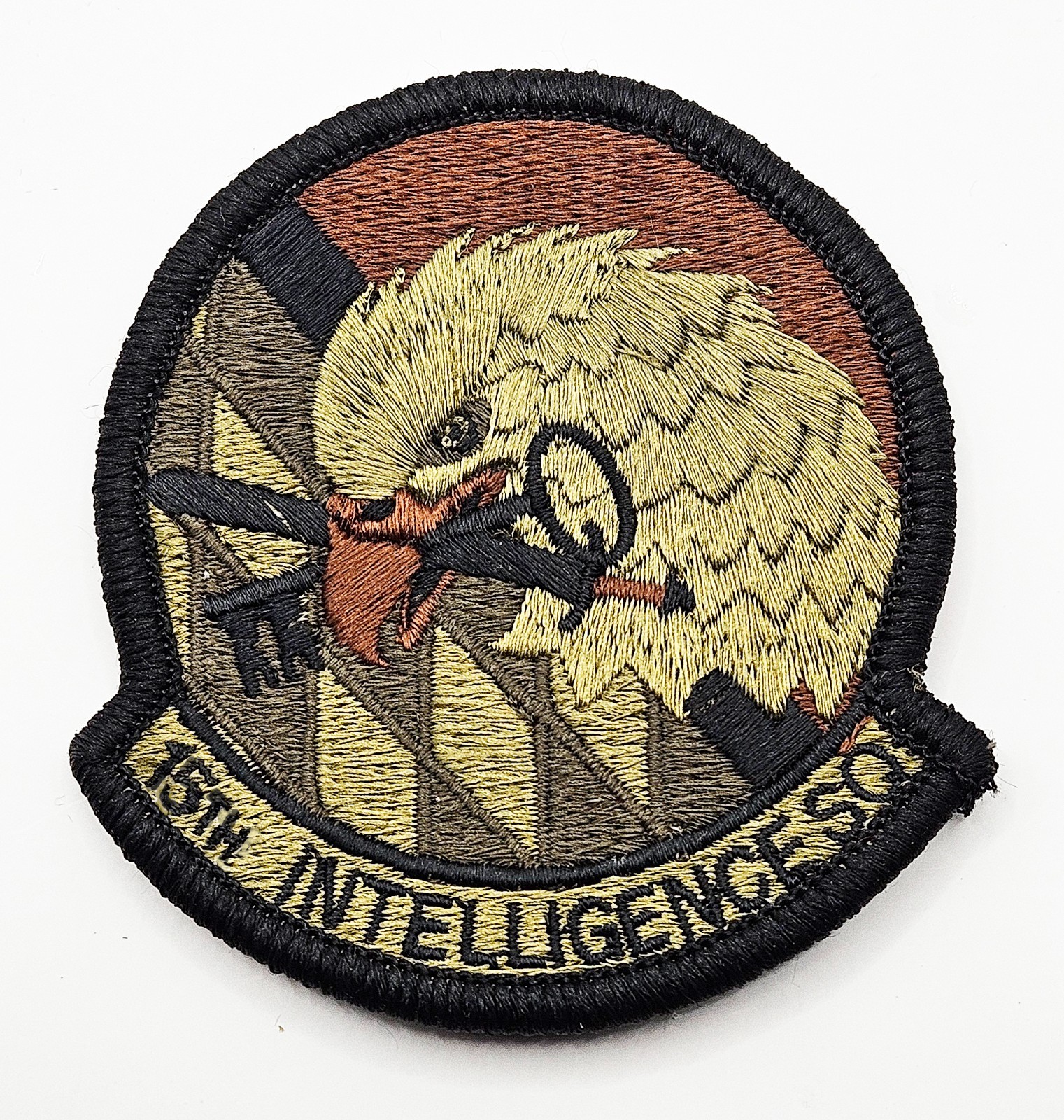 Air Force 15th Intelligence Squadron Hook Back Spice Brown Patch