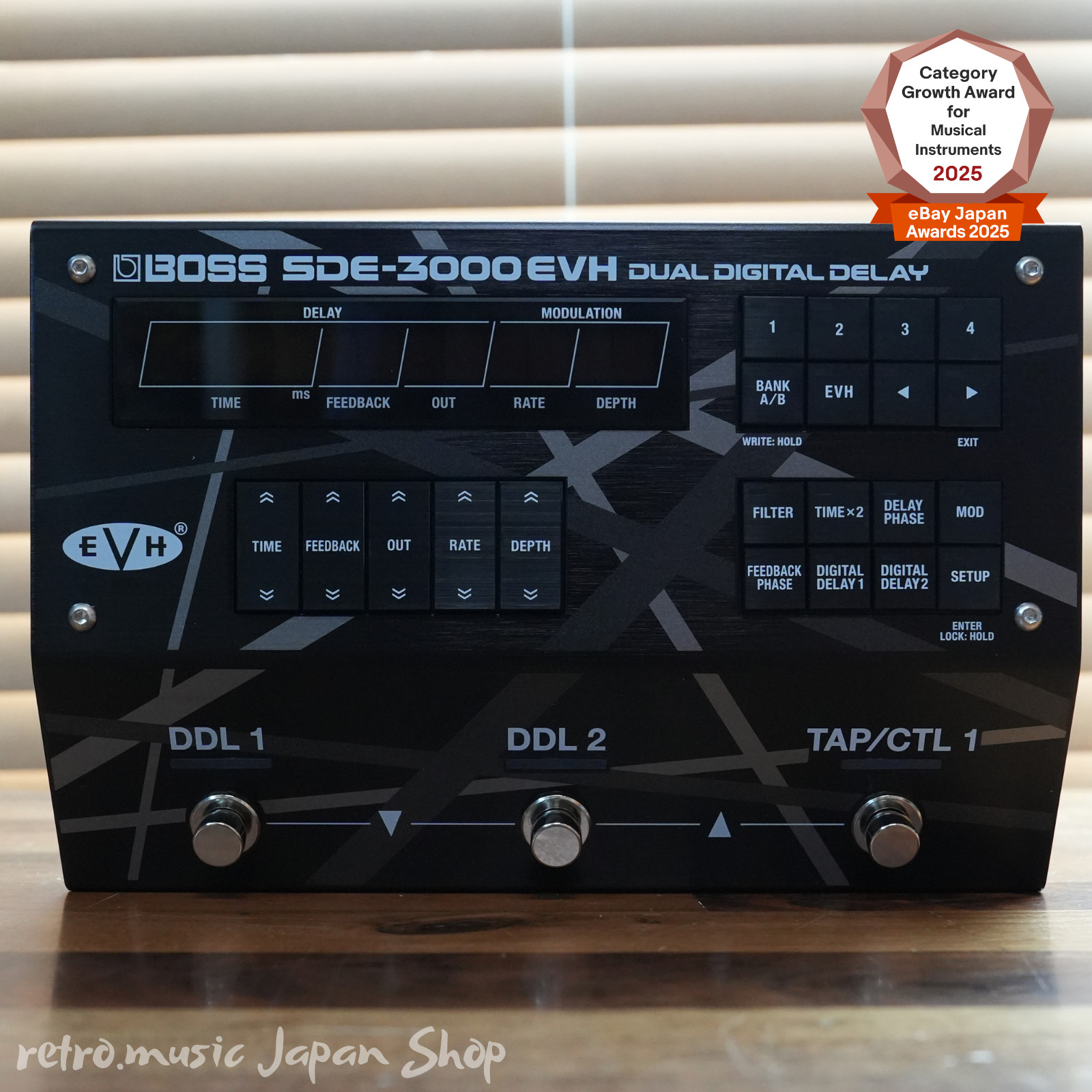 Boss SDE-3000EVH Dual Digital Delay Pedal Eddie Van Halen Signature SDE3000