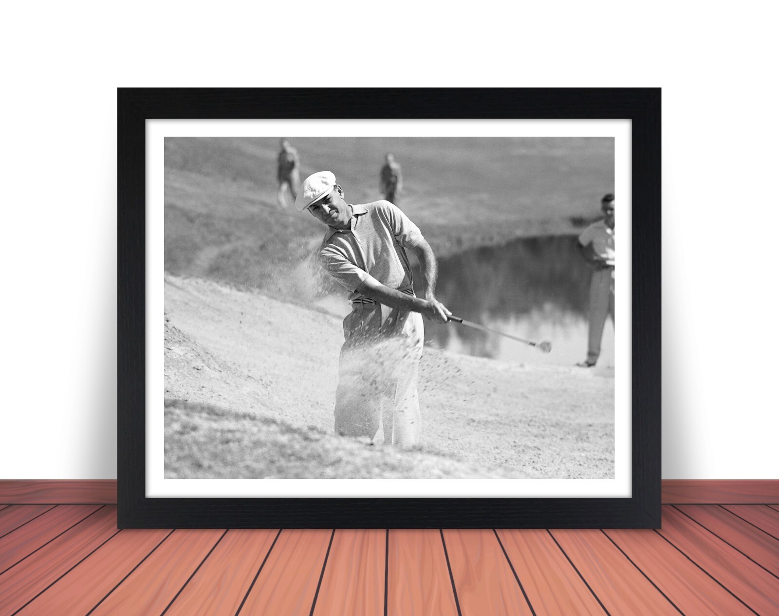 Framed BEN HOGAN Golf Photo Picture GOLFER Sand Trap Bunker - 8x10 or 11x14 (W8)