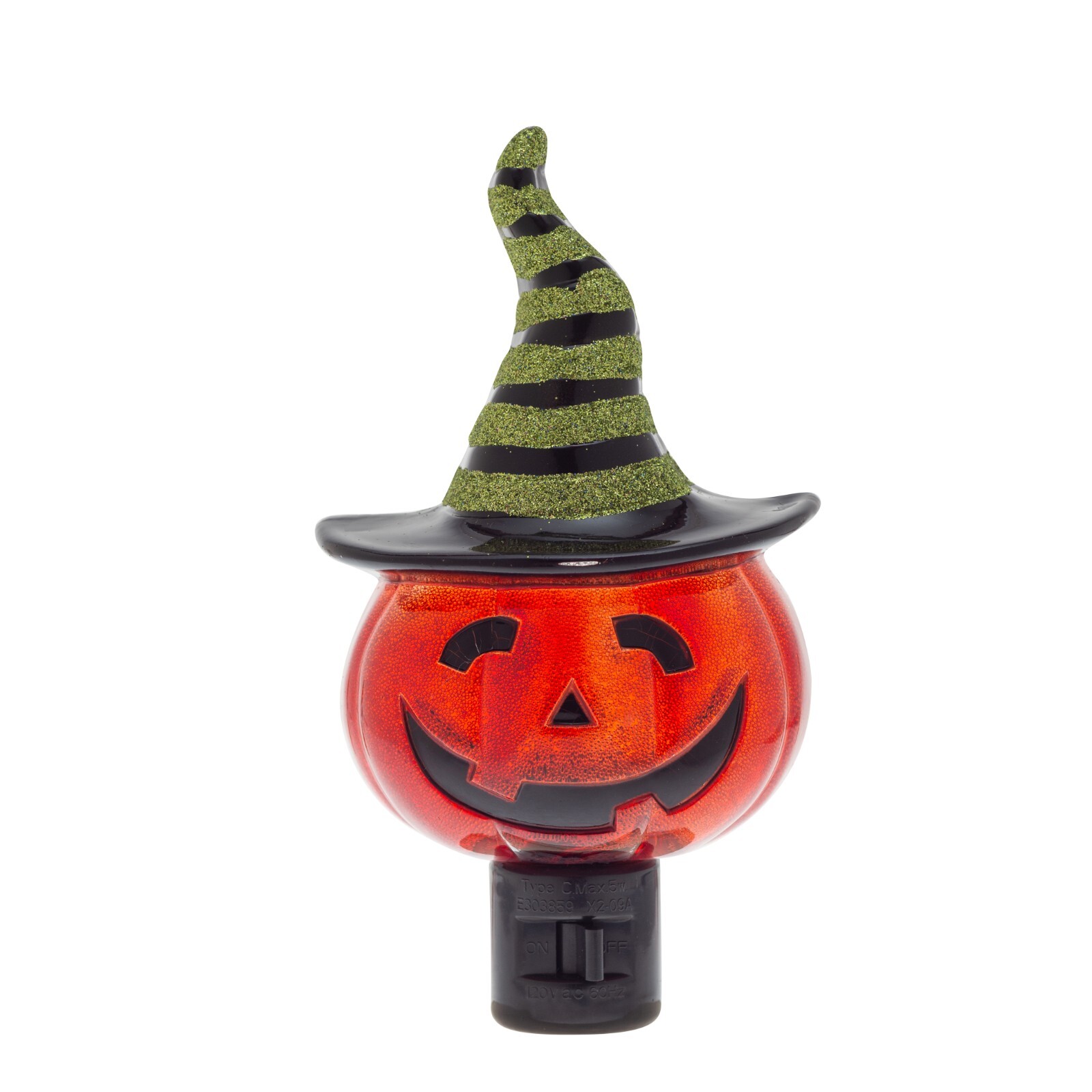 Pumpkin with Witch Hat Halloween Night Light - Includes 5W C7 Rotational Socket