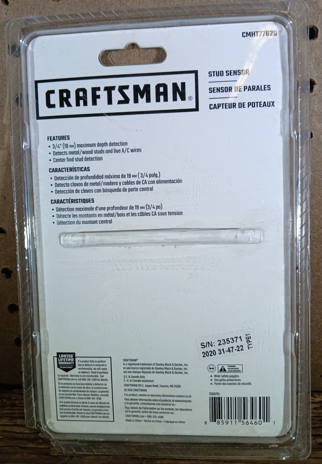 Craftsman Stud Sensor Model CMHT77620-New in Package