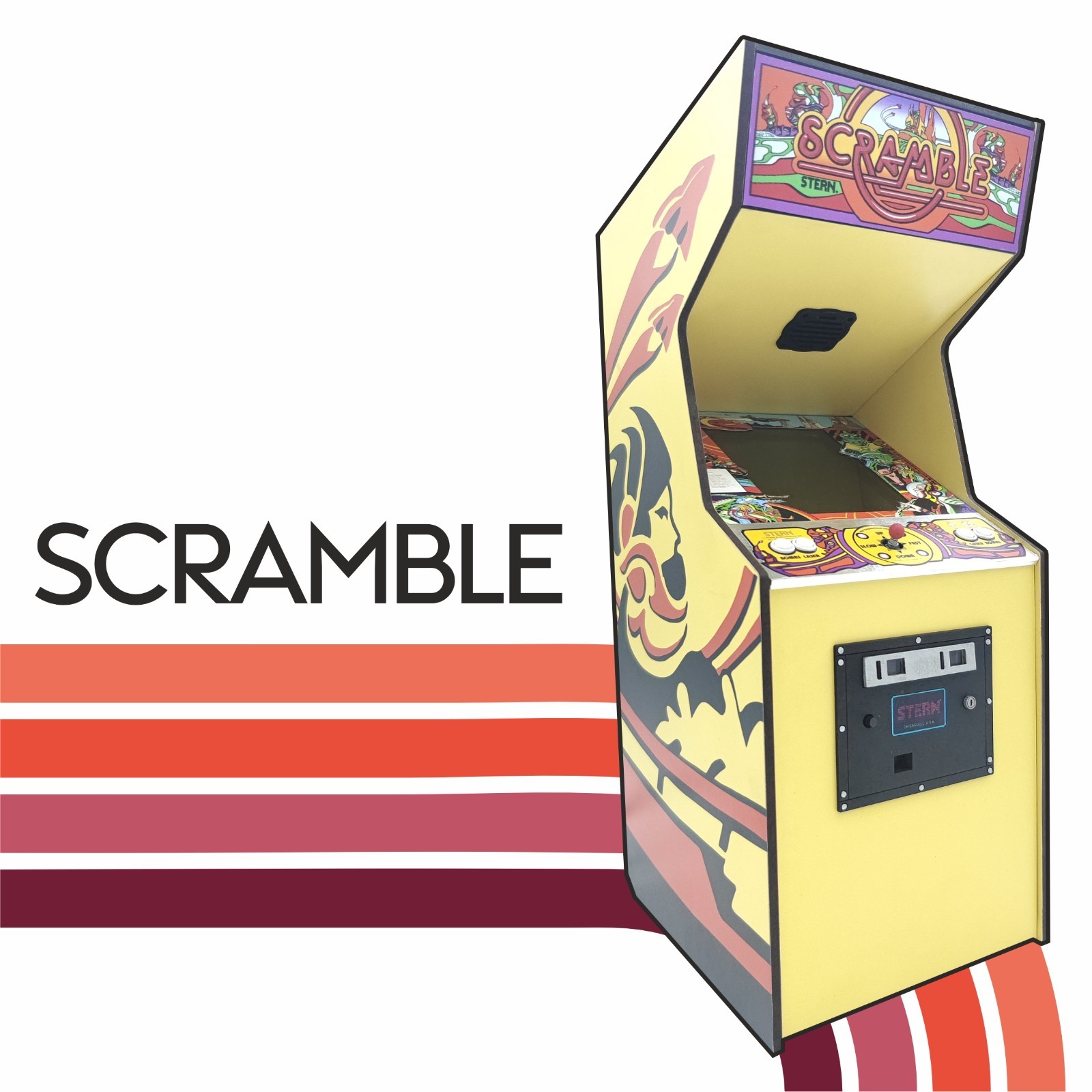 Scramble, 1/6 scale mini working arcade cabinet.