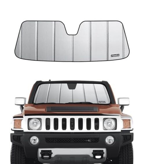 Windshield Sunshade for Hummer H3 2006-2009 H3T, Premium Grey gray-safeguard