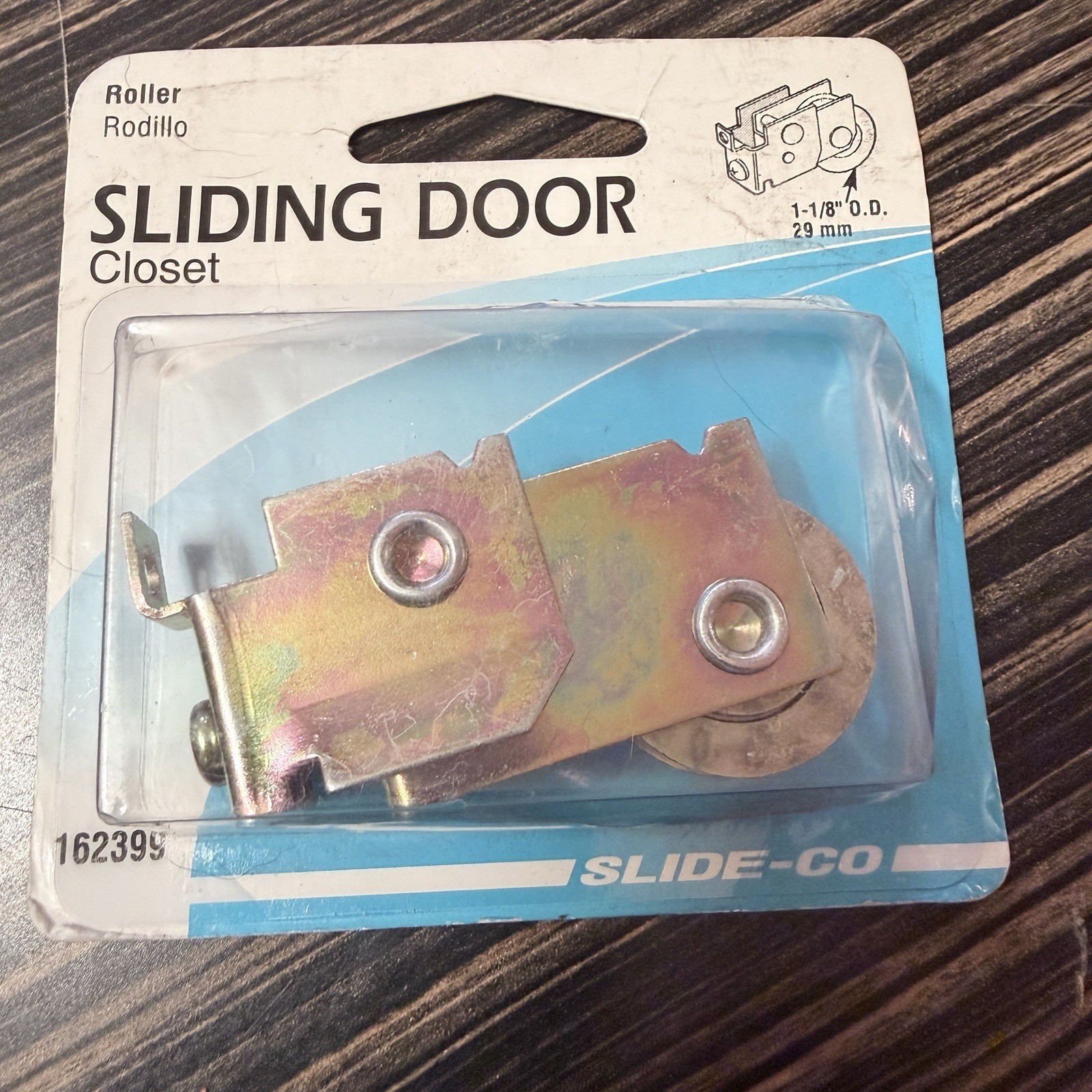 Slide-Co Closet Mirror Sliding Door Roller 162399   1-1/8 in Steel Ball Bearing