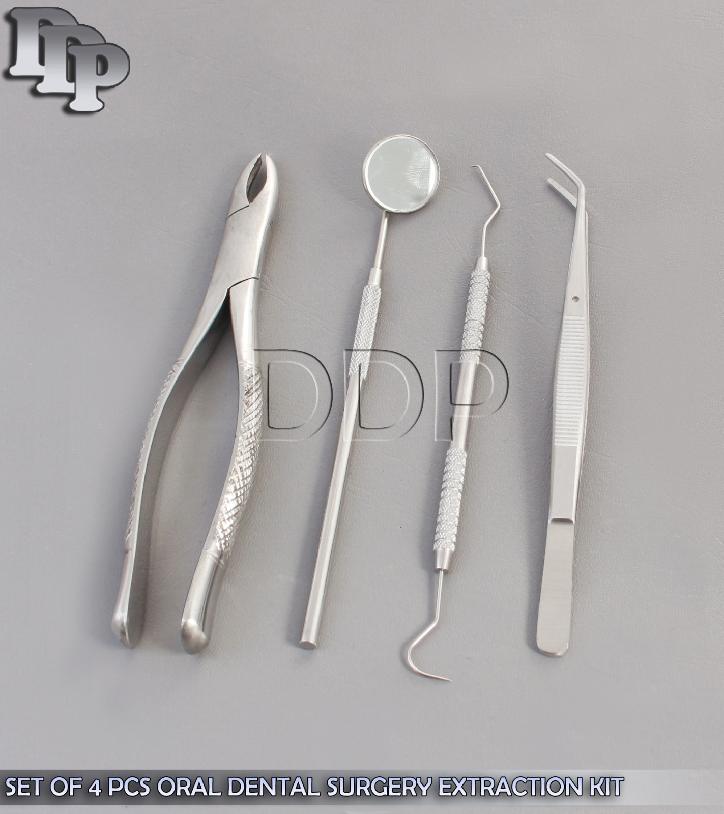 SET OF 4 PCS ORAL DENTAL SURGERY EXTRACTION KIT WITH EXTRACTING FORCEPS #1