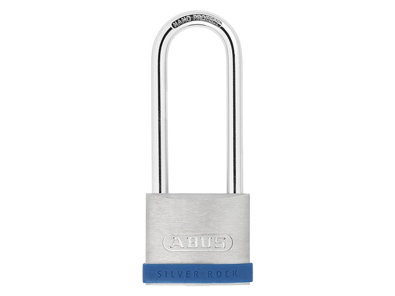 ABUS Mechanical 50mm Silver Rock™ 5 Padlock Long Shackle 80mm ABU550LS80C
