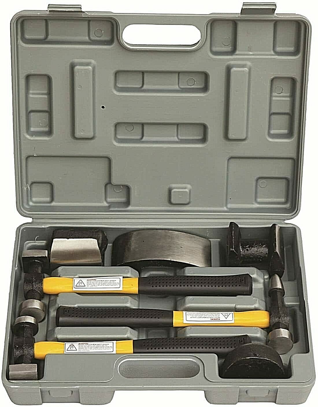 7 pcs Auto Body Fiberglass Fender Repair Tool Hammer Dolly Dent Bender Auto Kit