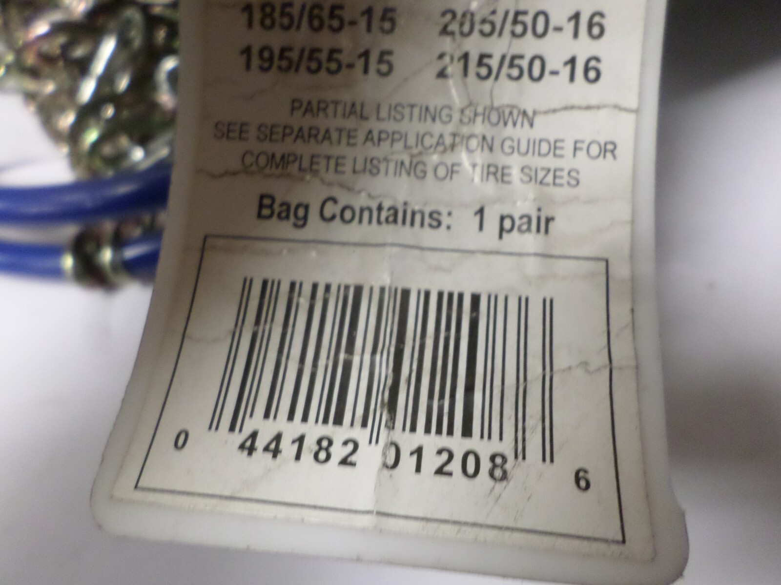 Security Chain Company WhiteStar Tire Chains WS 1608 NOS