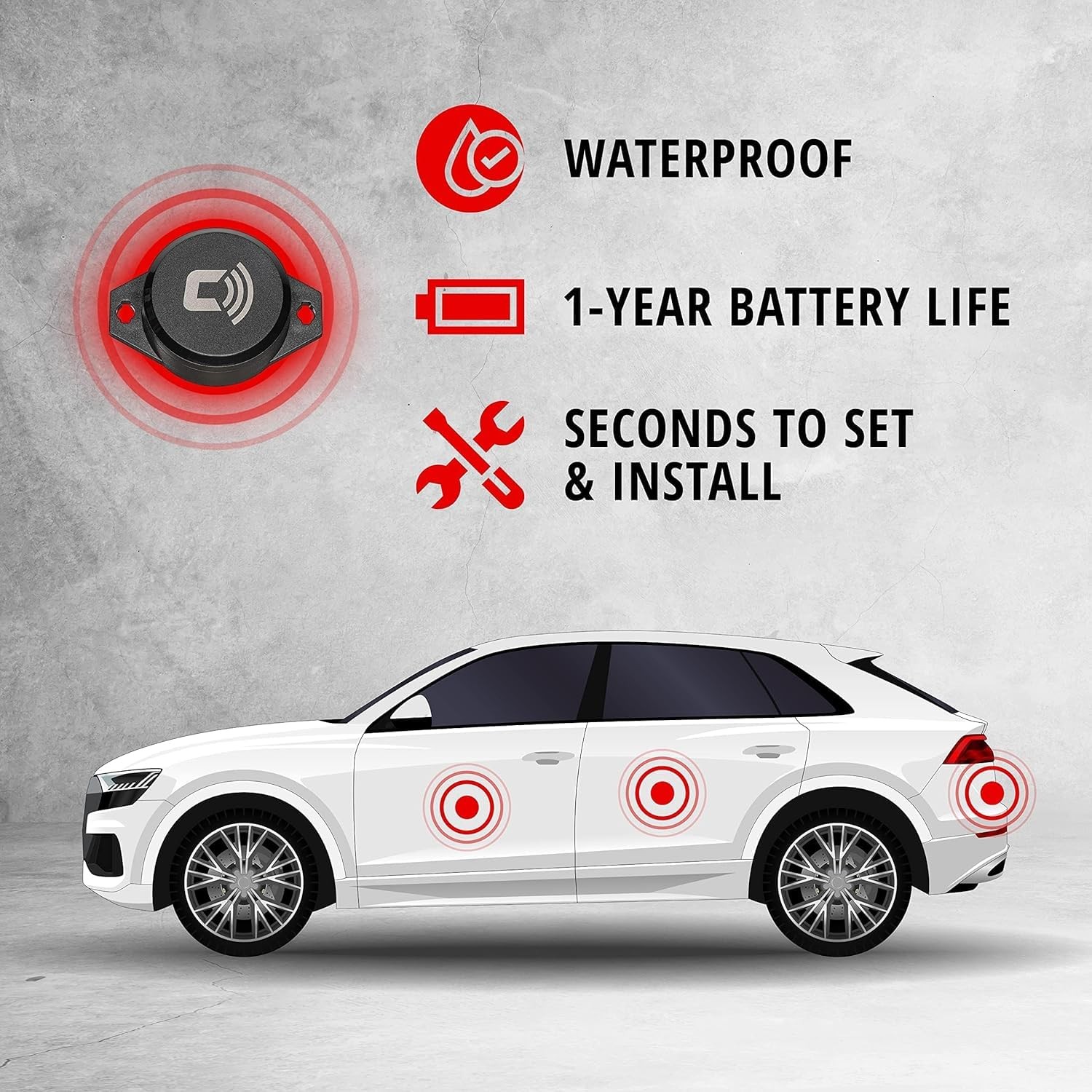 CARLOCK BT Vibration Sensor Add-on - Improved Car Theft Protection and...
