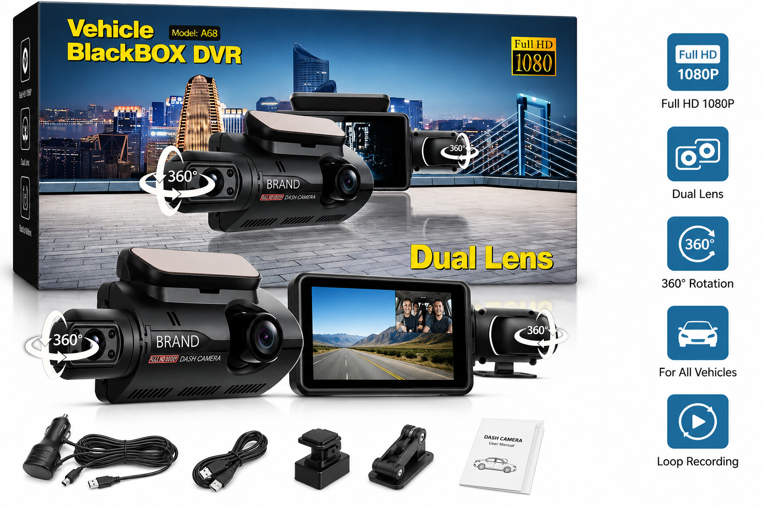 Vehicle Black Box DVR dash Camera