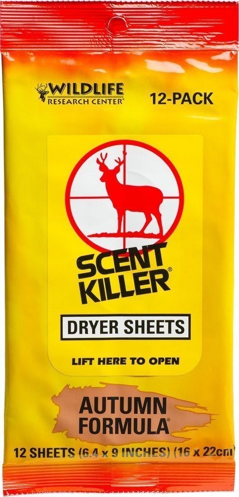 Wildlife Research Scent Killer Autumn Formula Dryer Sheets 12 Per Package - 580