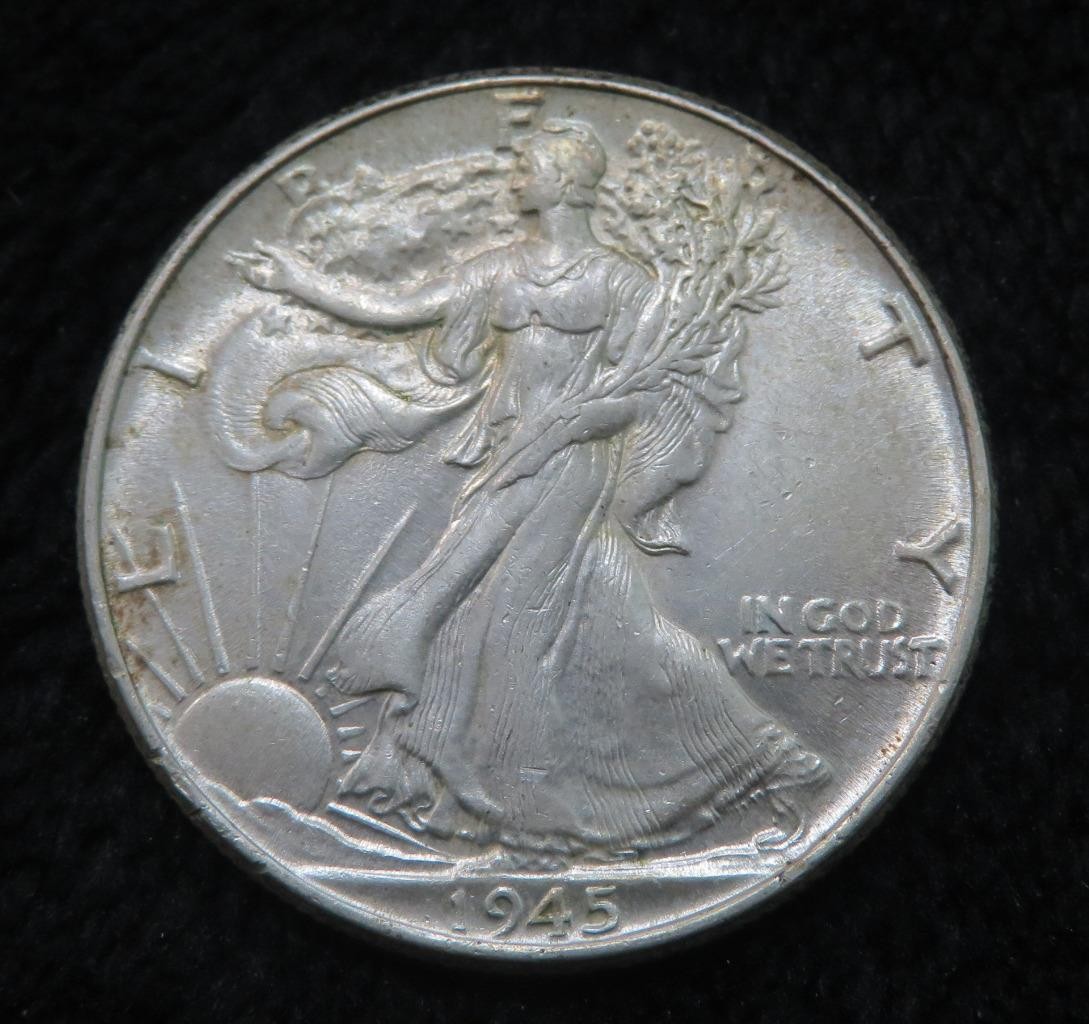 1945 Walking Liberty Half Dollar * Nice Eye Appeal * 5982