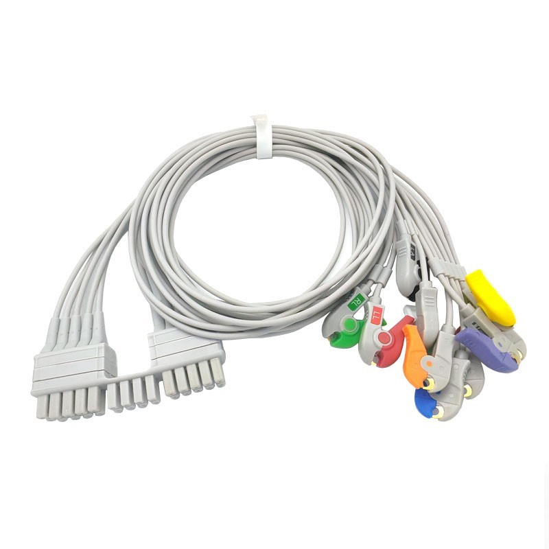 EKG Leadwire 10 Leads Pinch/Grabber Compatible with Mortara/Burdick 9293-047-70