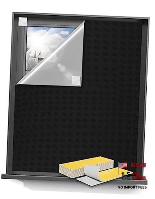 50"x59" Portableout Curtains, Blinds for Windows with Hook & 59"W x 50"H Black