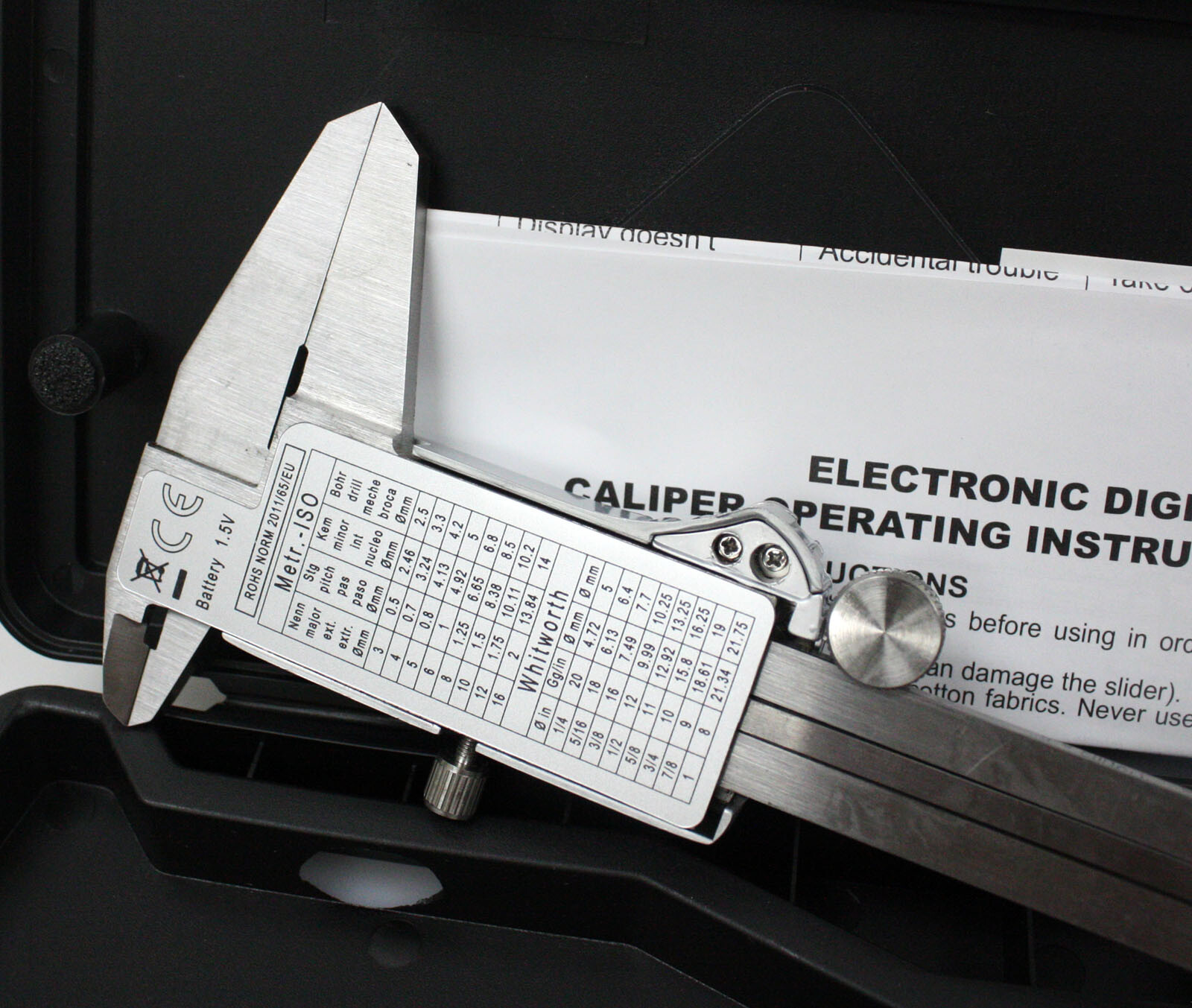 8" DIGITAL ELECTRONIC CALIPER *LCD DISPLAY*+ BATTERY Precision Measuring Tools