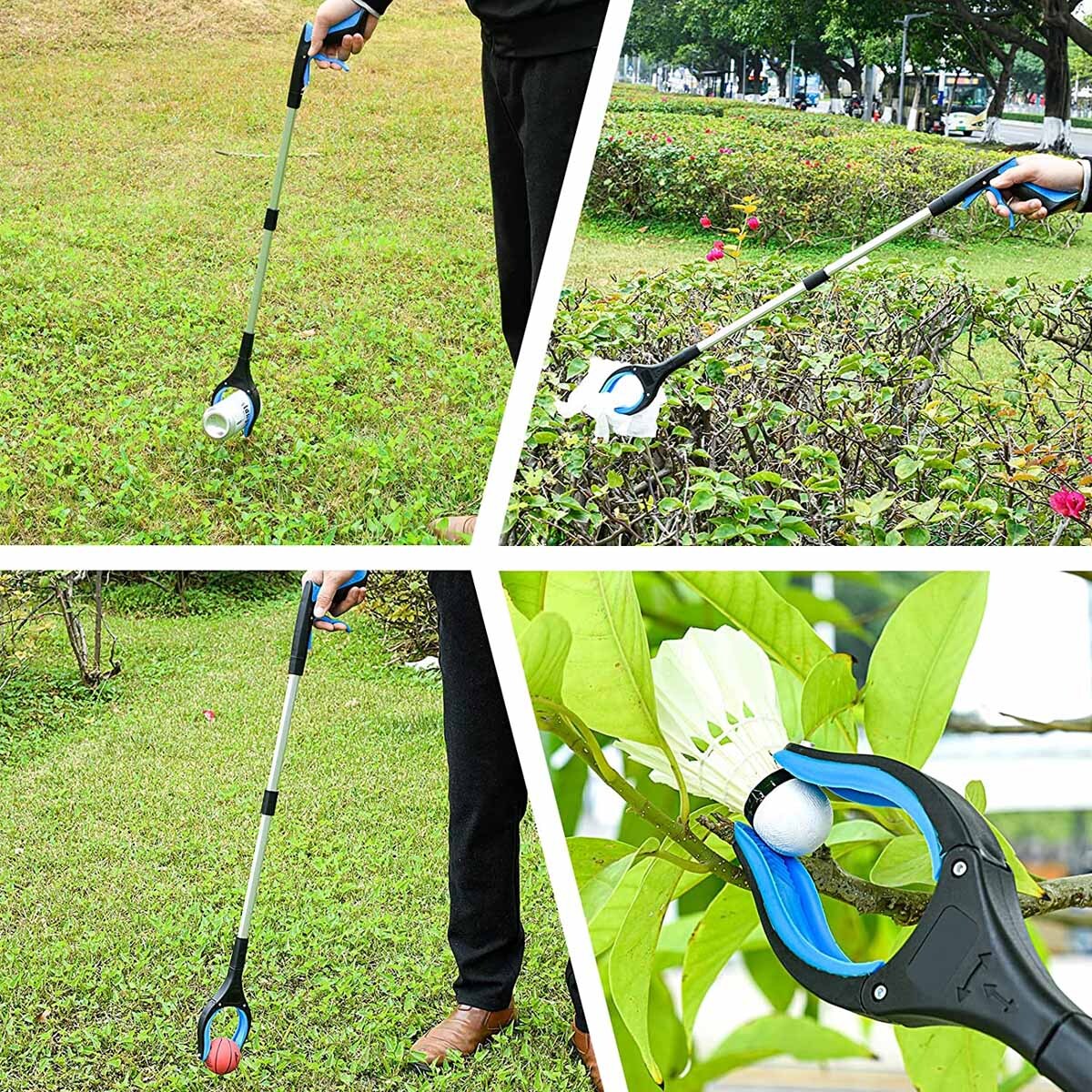 2 Pack 32" Grabber Tool 360° Swivel Head, Lightweight Extra Long, Trash Picker