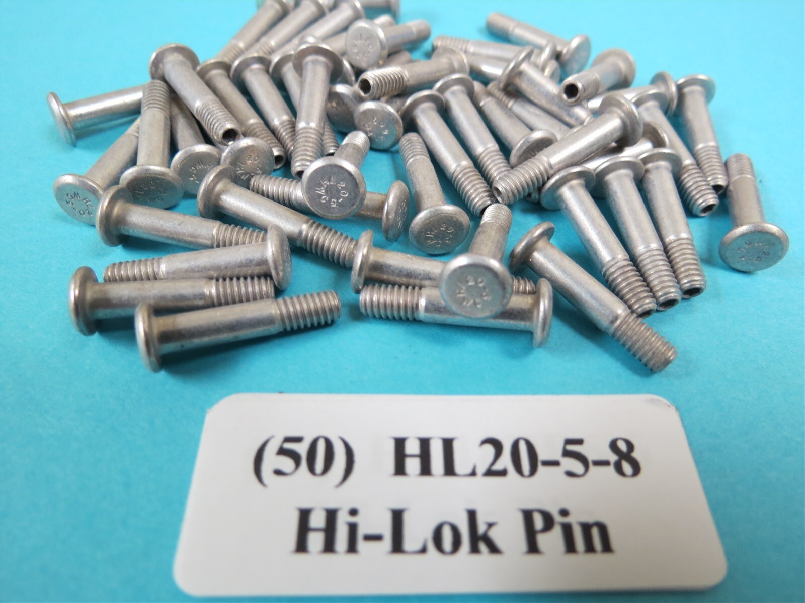 (50) HL20-5-8 Hi-Lok Pin 5/32” x 13/16” Long x 1/2" Grip HL20PB5-8 Aerospace