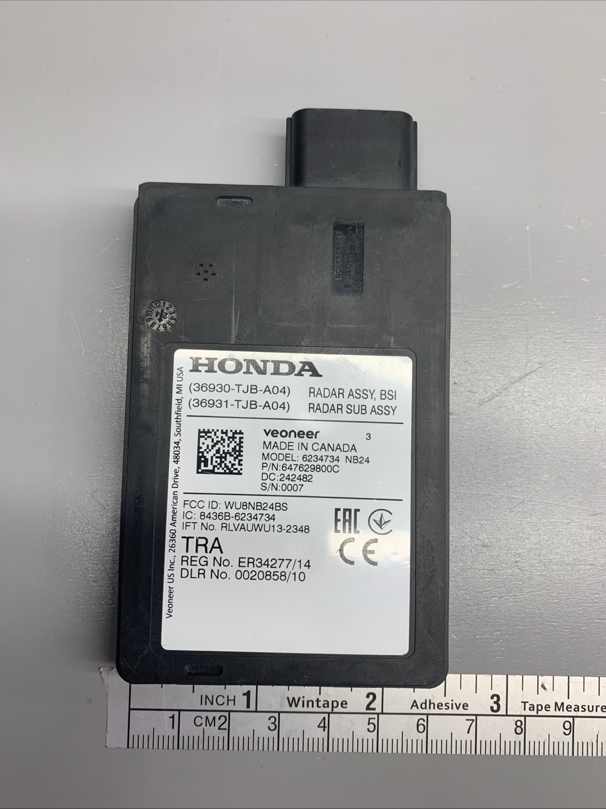OEM 2019-2021 ACURA RDX RIGHT RH PASSENGER BLIND SPOT RADAR SENSOR OEM