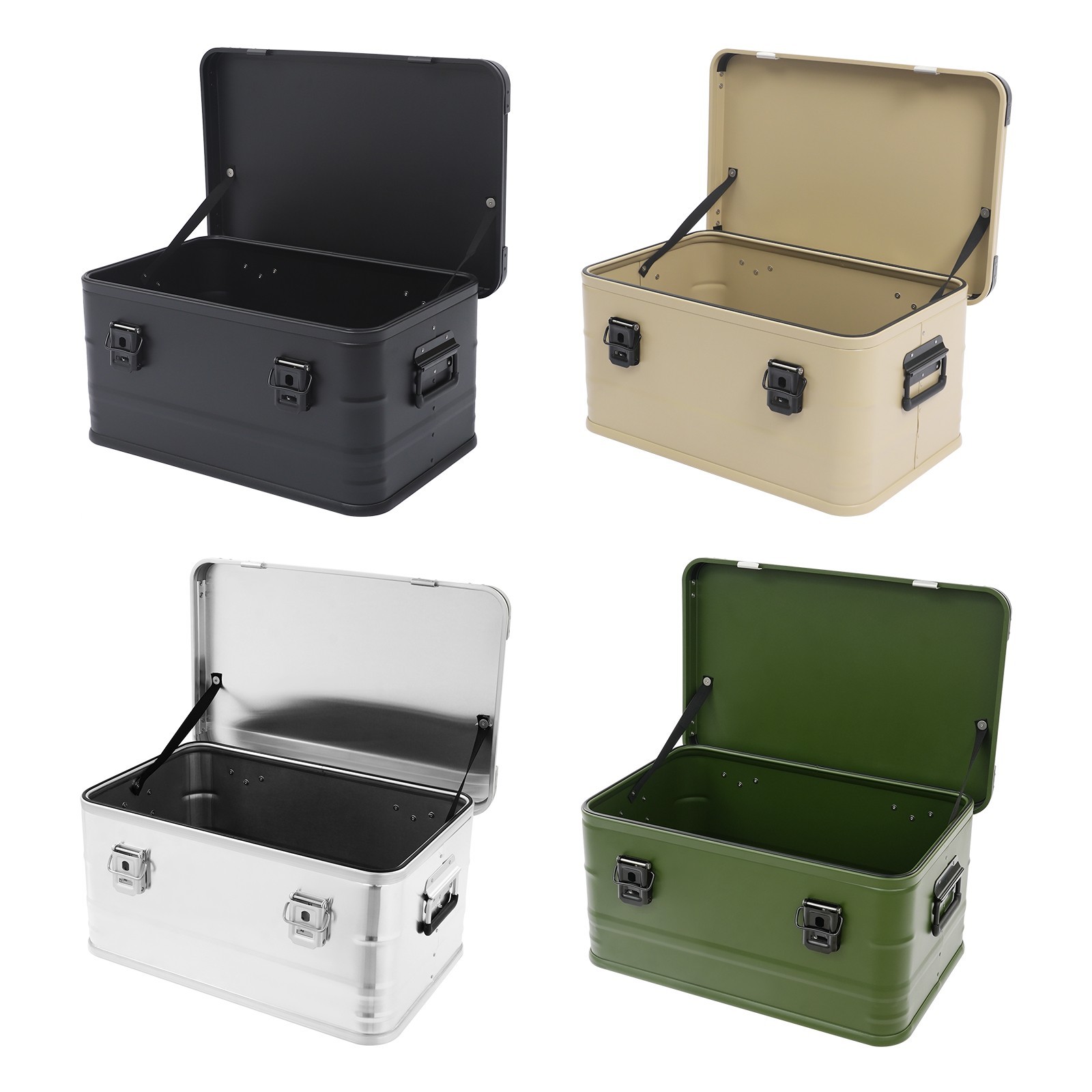 Aluminum Storage Box 30L/50L/80L Waterproof Lockable Heavy Duty Outdoor
