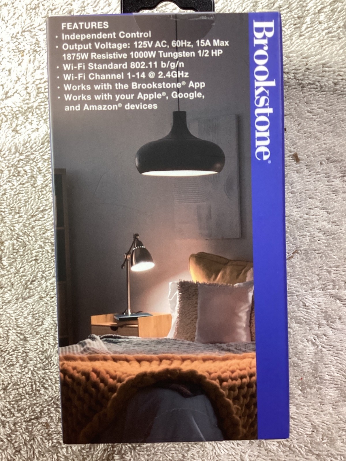Brookstone Wi-Fi Dual Smart Plug With Alexa & Google Home Compatibility*NIB
