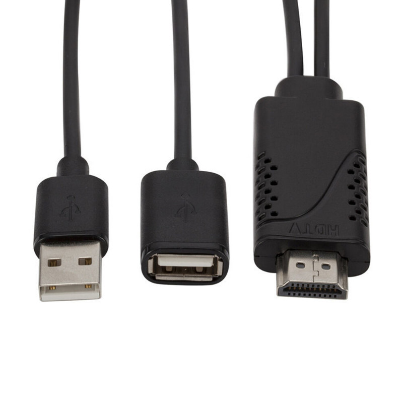 USB Female to HDMI-compatible Male 1080P HDTV TV Digital AV Adapter Cable NEW US