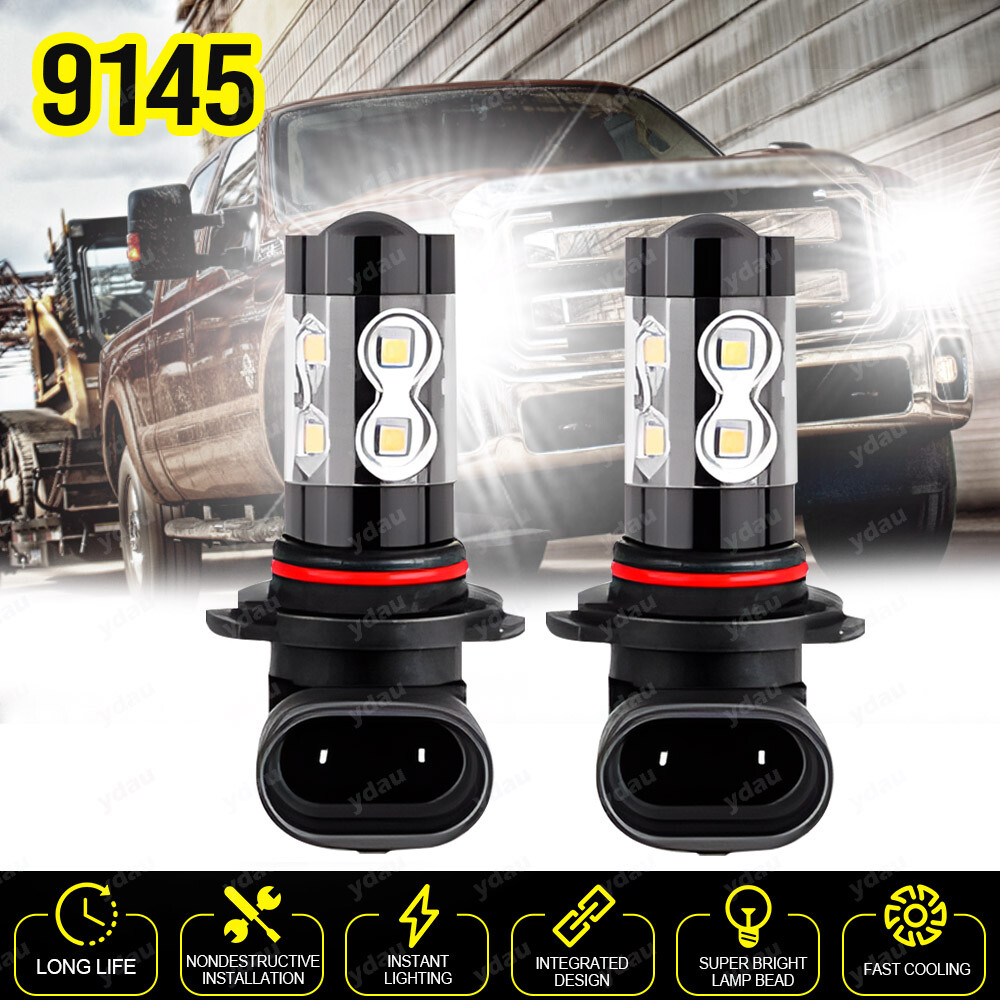 LED Fog Light Bulbs H10 9145 9140 White for Ford F150 F250 F350 2004 2005-2021