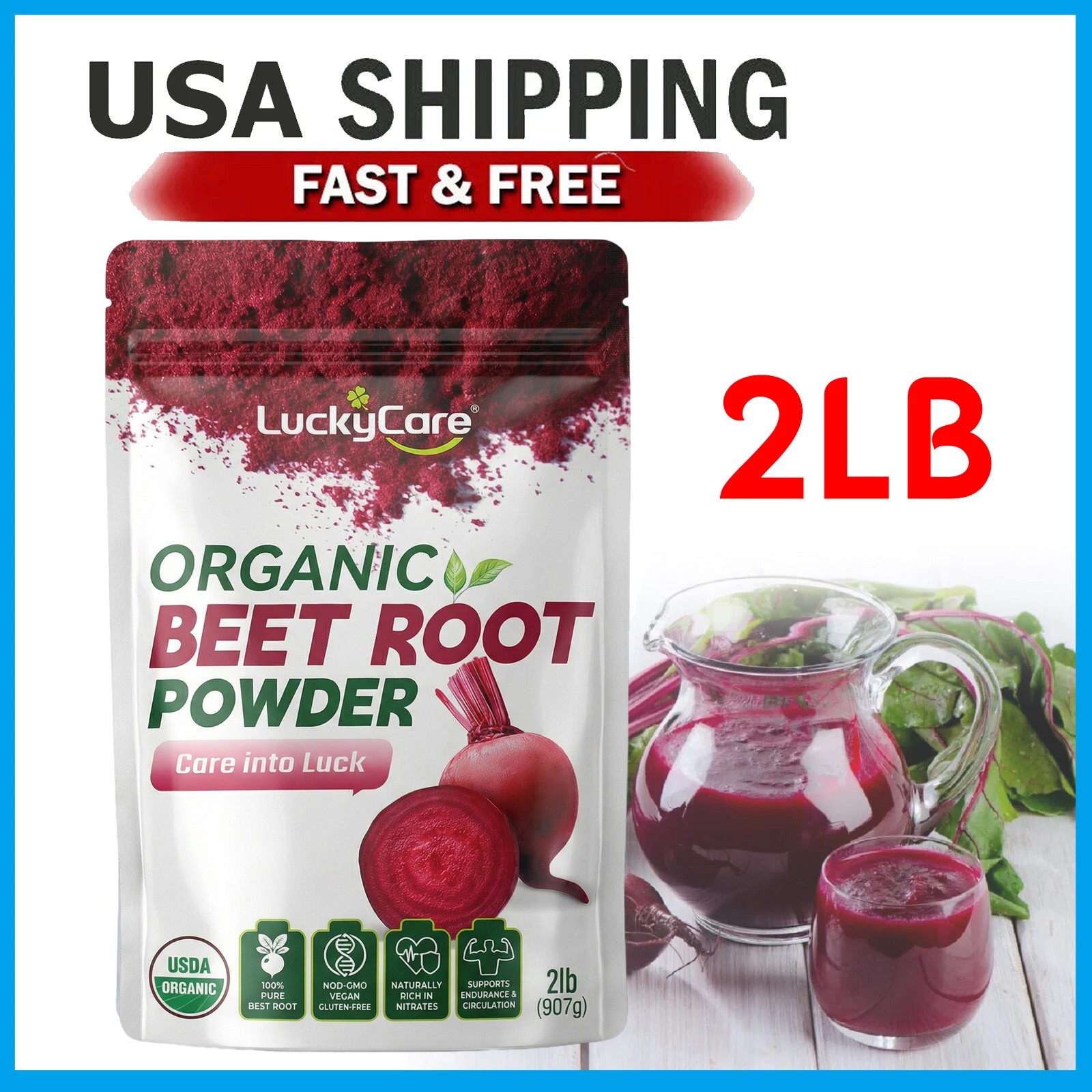 2 LB Organic Beet Root Powder Raw Non GMO Pure Beta Vulgaris Nitric Oxide Booste