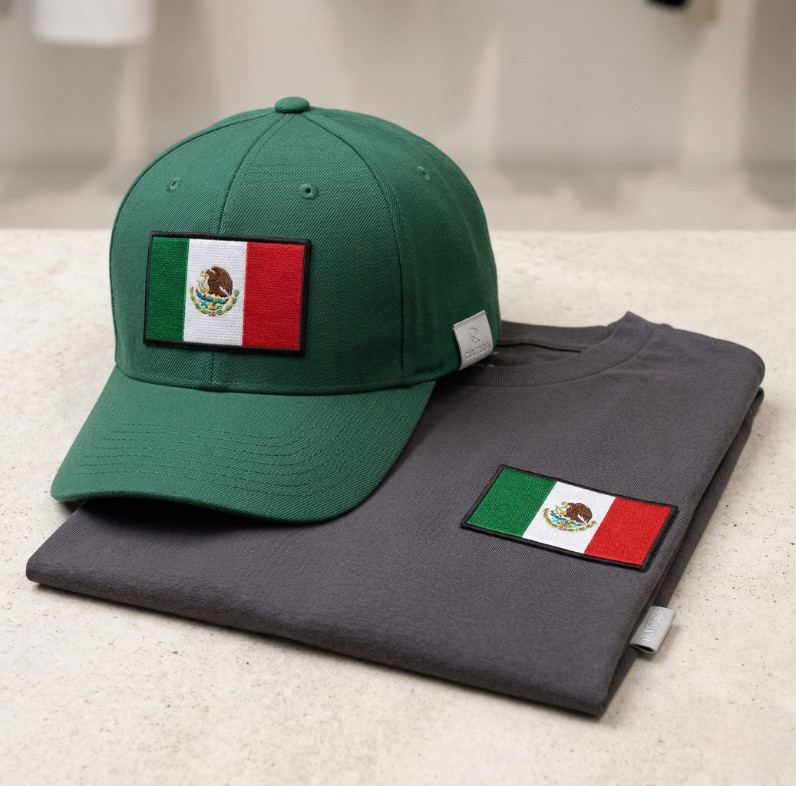 MEXICO FLAG IRON ON PATCH 3" Embroidered Applique Mexican Pride National Emblem