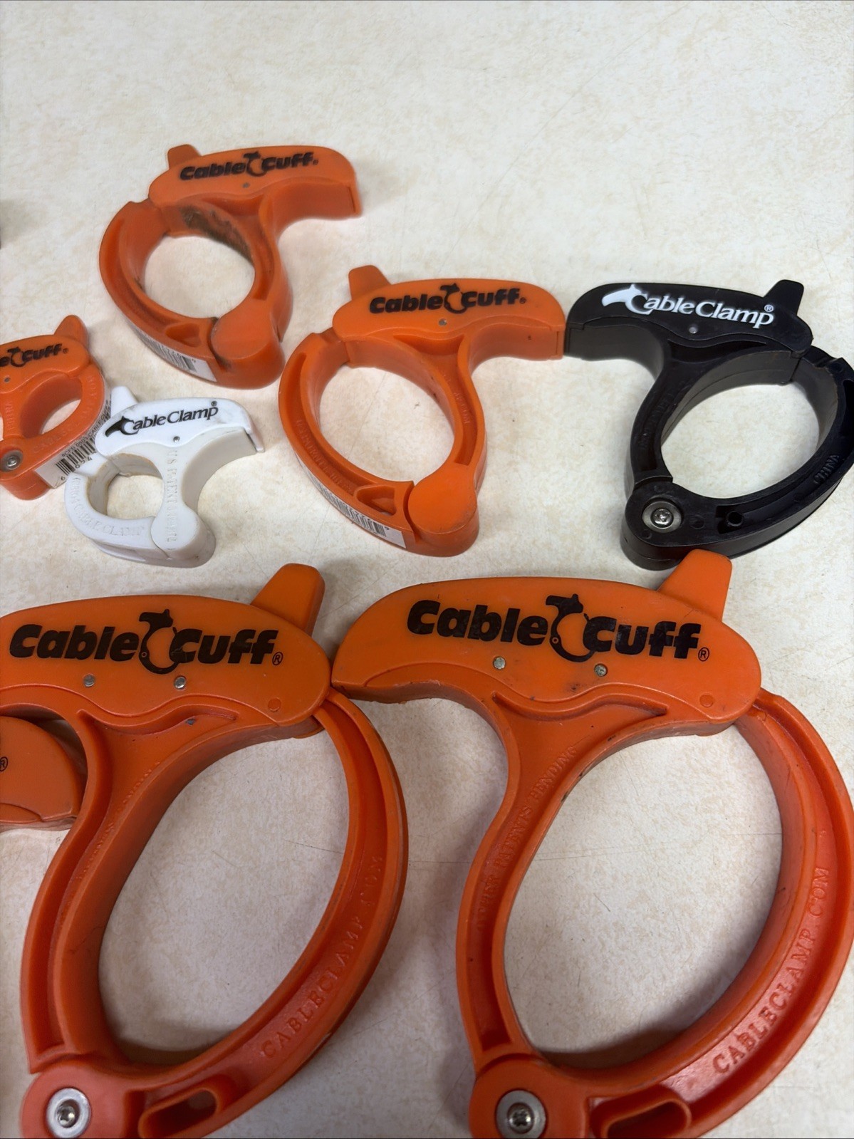 Cable Cuffs Mixed Black Orange MC Large Lot
