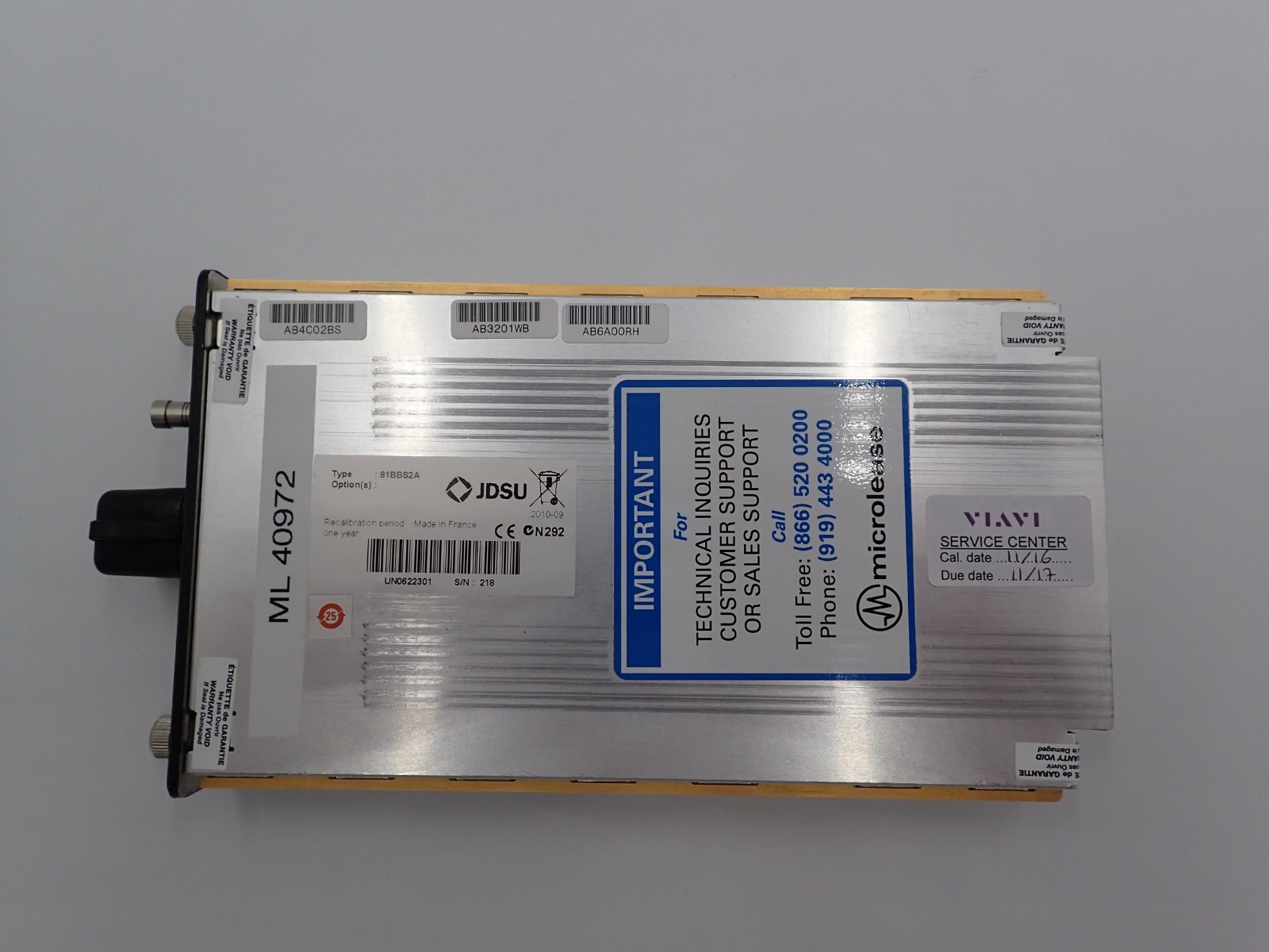 JDSU/VIAVI E81BBS2A Optical Broadband Source OESCL Bands For CD/PMD/AP Testing