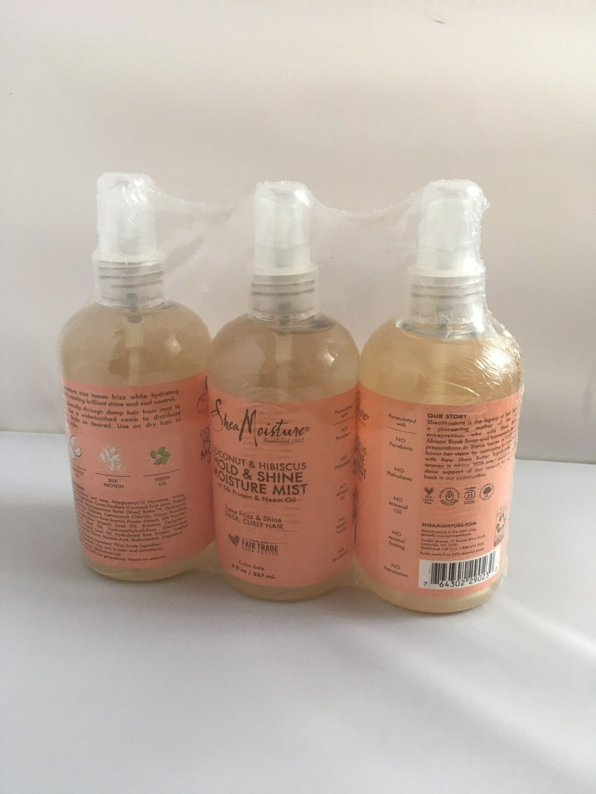 Shea Moisture® Coconut and Hibiscus Hold & Shine Moisture Mist • 3bottl 8 fl oz 