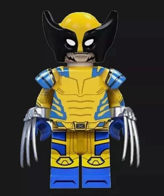 Doll Custom block toy 2PCS Minifigure Deadpool Wolverine Building