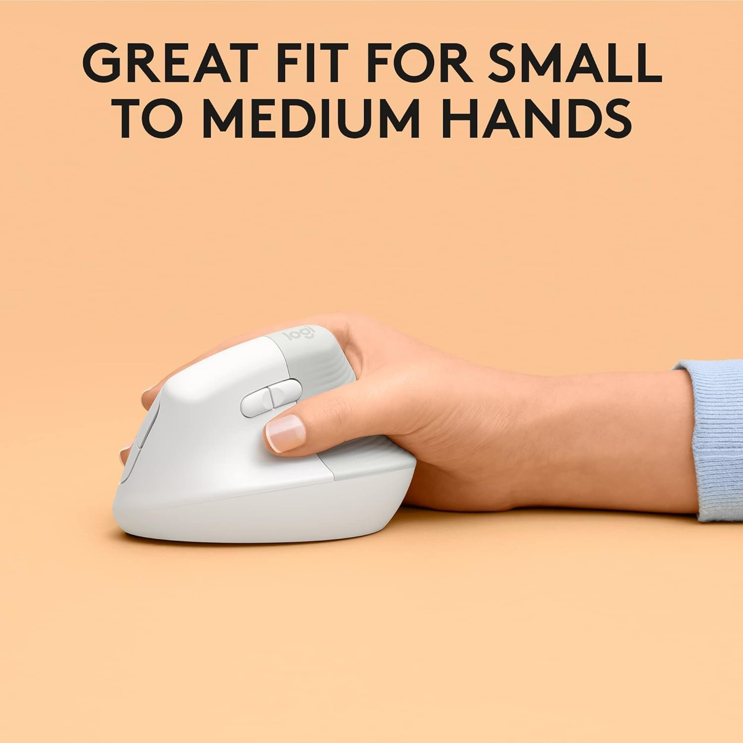Logitech Lift Ergonomic Wireless Mouse for Mac Comfort Small Medium Hands