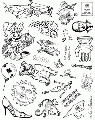 Unmounted Rubber Stamp Plate, Unmounted/Uncut Pink Rubber Stamps
