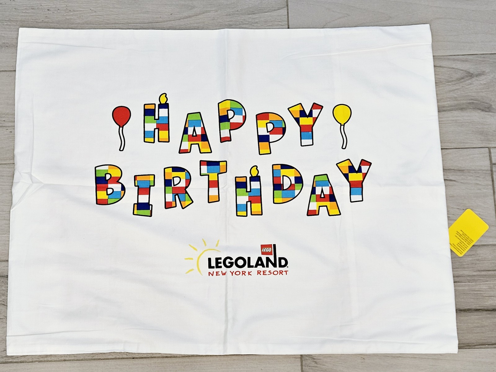 Happy Birthday Pillow Case Legoland California With Tag