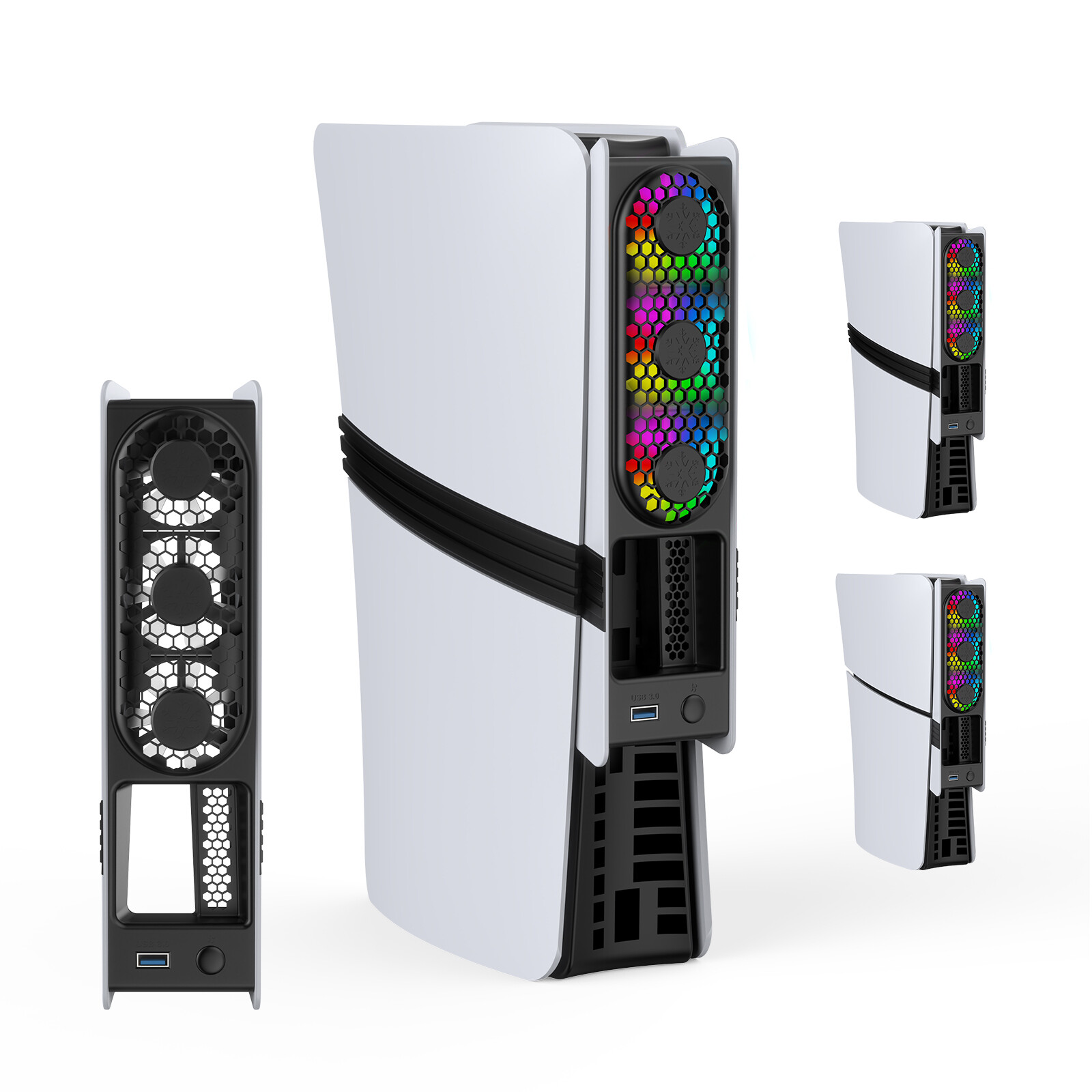 For PS5 Pro for PS5 Slim Cooling Fan External Fan Cooler Disc & Digital Edition