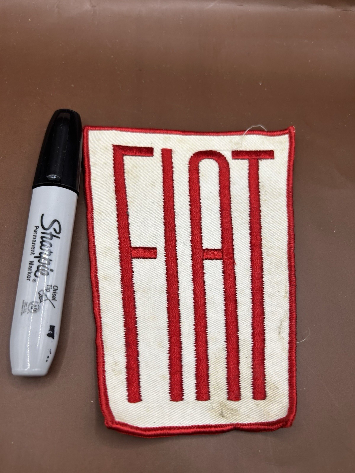Vintage Motor Racing Motorsport Patch Sew Badge FIAT Large Size