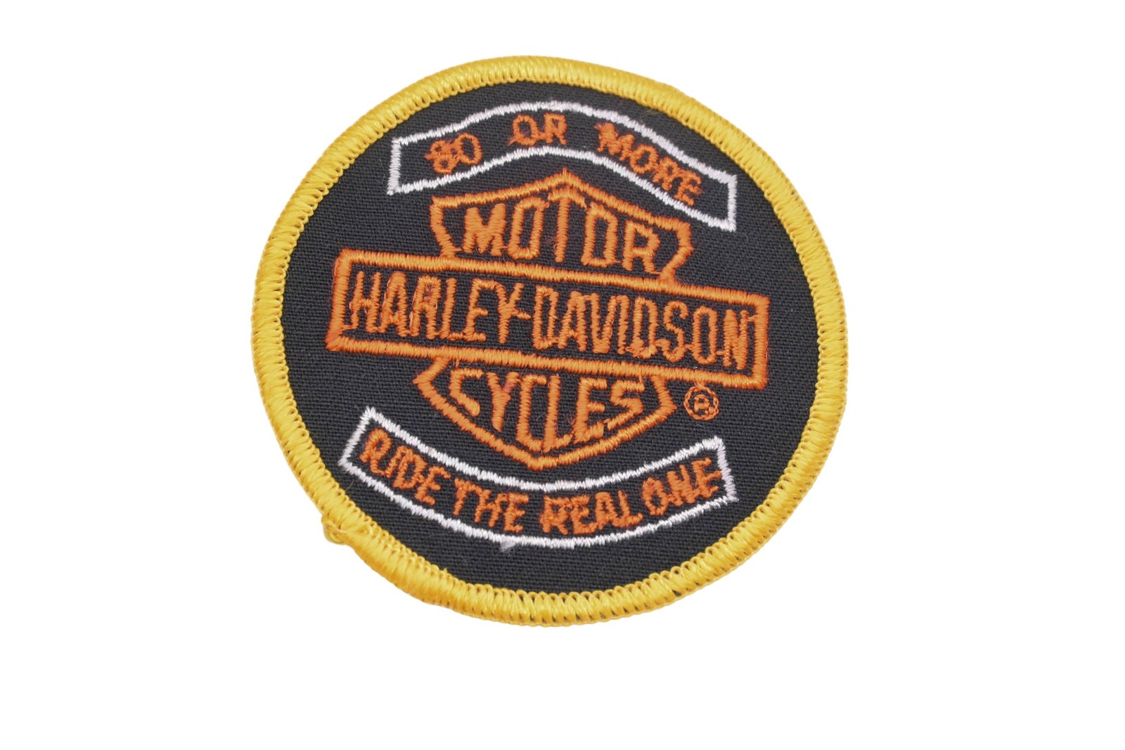 New OEM Harley Davidson MS024-14 80 Or More Ride The Real One' Iron On Patch NOS