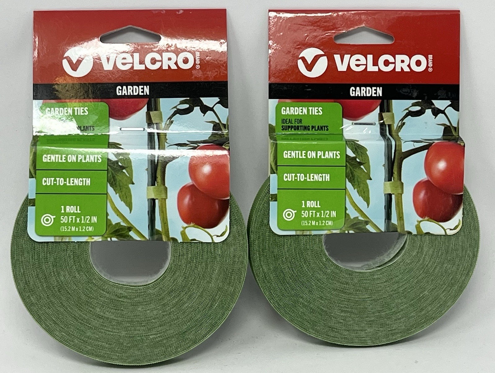 2 X Velcro VEL30071ACS-AMS Wrap Green Plastic Garden Ties 50 L ft. x 0.5 W in.
