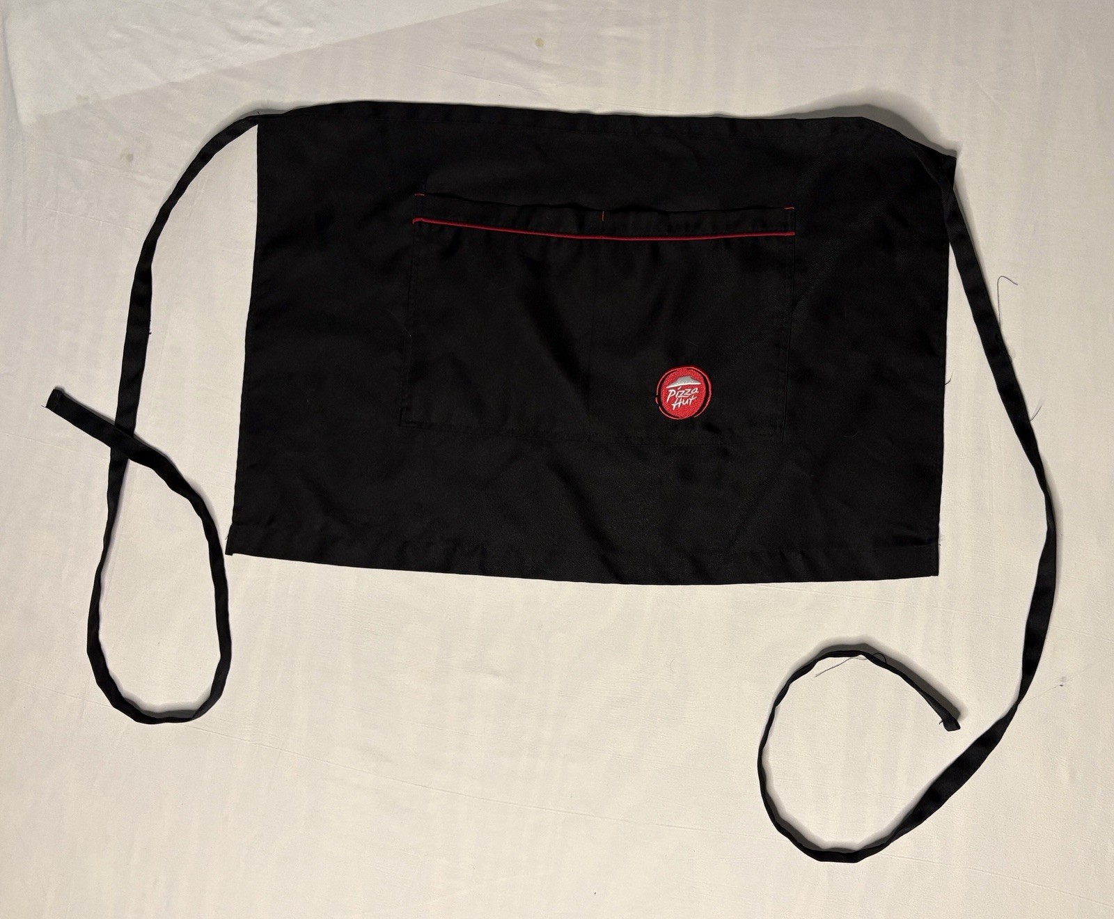 Pizza Hut Employee Uniform Server Apron Unisex Black Pockets Waist Tie IQ Group